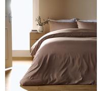 Brentfords Superking Duvet Set, Super Soft Microfibre Polyester Plain Dyed Quilt Duvet Cover Luxurious Warm Cosy Superking Bedding Set with Matching Pillowcases, Mink