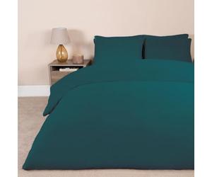 Brentfords Superking Teddy Fleece Duvet Set, Super Soft Warm Thermal Teddy Bear Bedding Luxury Plain Dye Fluffy Fleece Cosy Superking Duvet Set with Pillowcases, Teal