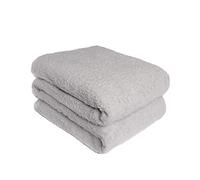 Soft Plain Teddy Fleece Throw - Grey / 150cm