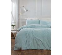 Brentfords Teddy Fleece Duvet Set Duck Egg