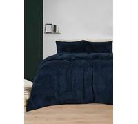 Brentfords Teddy Fleece Duvet Set Navy