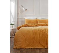 Brentfords Teddy Fleece Duvet Set Ochre