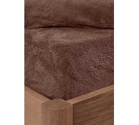 Brentfords Teddy Fleece Fitted Sheet Chocolate