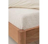 Brentfords Teddy Fleece Fitted Sheet Cream
