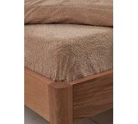 Brentfords Teddy Fleece Fitted Sheet Latte