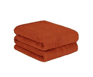 Brentfords Teddy Fleece Throw, Burnt Orange Throws for Sofas Blanket for Winter Double Bed King Ultra Soft Thick Comfy Fleece Blankets Couch Covers, 200x250cm