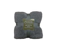 Brentfords Teddy Fleece Throw Charcoal