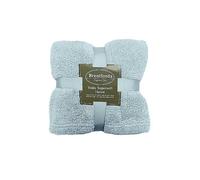 Brentfords Teddy Fleece Throw Duck Egg