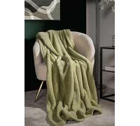 Brentfords Teddy Fleece Throw Sage