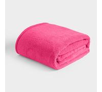 Brentfords Teddy Throw Blanket for Bed, Super Soft Warm Cosy Bright Pink Throws for Sofas Large Blanket Lightweight Plush Fleece Throw Blanket King Size Bedspread, 200 x 240cm