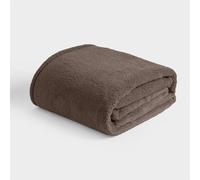 Brentfords Teddy Throw Blanket for Bed, Ultra Soft Warm Cosy Dark Brown Throws for Sofas Large Lightweight Plush Fleece Blanket Travel Double Bed Throws, 150 x 200cm