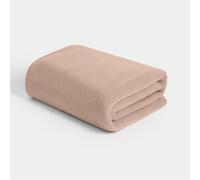 Brentfords Teddy Throws for Sofas Large, Ultra Soft Warm Cosy Brown Shade Fleece Throw Blanket for Bed Lightweight Plush Single Bed Throws Travel Blanket, Mocha - 125 x 150cm