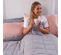 Brentfords Weighted Blanket 8kg for Adults Therapy Anti Anxiety Autism Insomnia Stress Relief, King Size - Silver Grey - 150 x 200cm - (Disclaimer Only suitable for age 3+ years)