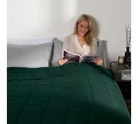 Brentfords Weighted Blanket Adult 8kg Forest Green, Double Weighted Blanket Anxiety Relief for Adults Soft Comfy Heavy Blanket for Bed Sofas 150 x 200cm 17lb Disclaimer Only suitable for age 3+ years