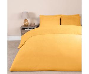 Brentfords Yellow Teddy Bedding, Fleece Quilt Cover Single Fluffy Warm Winter Bedding Christmas Duvet Set Single with Pillowcases Super Soft Warm Cosy Quilt Covers