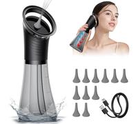 Brenth Ear Wax Removal Kit,Water Powered Ear Cleaner,Rechargeable Ear Cleaning Kit,Safe and Effective Ear Irrigation Kit with 3 Cleaning Mode,12 Ear Tips & Water Catch Basin for Adult Kids