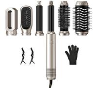 Brenth Magic Styler 6 in 1 Hair Styler,1000W Hot Air Styler Set with Curl,Straighten,Volumise,Smooth,Drying,Blow Dryer Brush,Auto Curling Wands with 3 Temperature,Airwrap for All Hair Type/Length