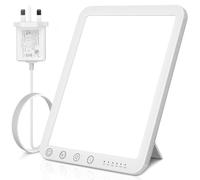 Brenth SAD Lamp, 15000 Lux Light Therapy Lamp UV-Free, Natural Sunlight Lamp SAD Light with 3 Color Temperature 5 Brightness Levels 6 Timer, 180° Stand, Touch Control & Memory Function for Home,Office