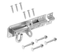 Brenton Bolt Sliding Door Lock for Bedroom Patio Door Security - 8”(202mm) Zinc Plate Galvanised Gate Latch Garden Shed Gate Bolts for Wooden Gates (Silver)