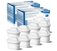 BREOILUTLE Water Filter Cartridges Compatible with Brita® Marella® Jug Kettle, BREOILUTLE Water Filter Replacement for Brita® Maxtr Plus Maxtra Pro® All-in-1 Reduces Impurities (8, White-8PCS)