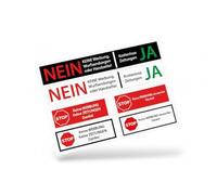 BRESKO Keine Werbung Sticker Letterbox (Set of 6) - Stops Advertising, Newspaper & Handzettel Reliable - Sticker Sign on DIN A5 Sheet Weatherproof & Self-Adhesive for Postbox & Front Door
