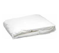 Bresser F000079 Cotton Fabric studio Photography Backdrop 3 m x 6 m White | 100% cotton, washable at 30°C, non reflective, durable, pole pocket, carrying bag included, weight 2.4 kg