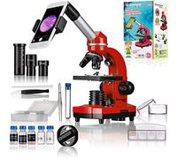 Bresser Biolux SEL Junior Student Microscope with Smartphone Holder, Extensive Accessories and Barlow Zoom System for Children, Beginners and Adults
