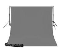 BRESSER BR-D24 Background System + Background Cloth 2,5 x 3m Grey