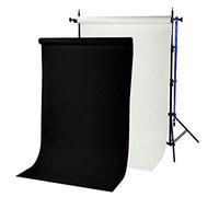 BRESSER BR-TP240 Background System + 2 Rolls (White/Black, 1.35 x 11 m)