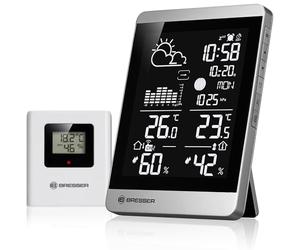Bresser ClimateTemp NDV-NEO Wireless Weather Station with Outdoor Sensor, Temperature and Humidity Display, Weather Forecast, Frost Warning, Vertical
