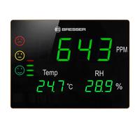 Bresser Co2 Measuring Device Smile Traffic Lights Extra-large Led Display Black