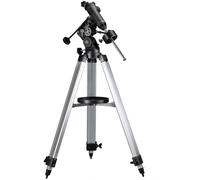 Bresser Telescopic Mount EQ3 with up to 5 kg Load Capacity, Universal GP Level Prism Mount and Height-Adjustable Aluminium Tripod - Silver