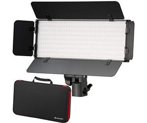 Bresser Fotostudio PT 30B-II LED Bi-Colour Video Light Set with Light Flaps, Batteries, Power Supply, Remote Control and Bag