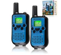 BRESSER JUNIOR Walkie-talkies Set of 2 with long range of up to 6 km and hands-free function blue