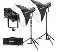 Bresser LED Studio Lights Set 2 x 180 W COB RGB Octabox Bowens Connection CCT HSI Bluetooth DMX Videography Photography
