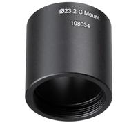 Bresser Photo Adaptor 30.5 mm/C-Mount Microscope Black | C Mount Female Thread, 23.2mm Push In Receptacle, For 30.5mm Eyepiece Holder, Locking Screw Against Twisting