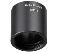 Bresser Photo Adaptor 30.5 mm/C-Mount Microscope Black | C Mount Female Thread, 23.2mm Push In Receptacle, For 30.5mm Eyepiece Holder, Locking Screw Against Twisting