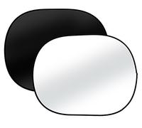 Bresser Photo Studio BR 3 Foldable Background 150 x 200 cm Black/White | 2 in 1 photo backdrop, self tensioning, low reflection, metal frame, cotton fabric, carry case, studio and mobile use