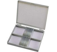 Bresser Prepared Slides with Wooden Box for microscopes (Pack of 50 Pieces)