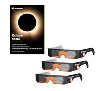 Bresser Solar Eclipse Booklet Spanish 2026 2027 with 3 Solar Eclipse Glasses EN ISO 12312 2 for Safe Sun Observation