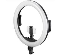 BRESSER STR-48B Bi-Color LED Ring Lamp 48W with Dimmer and Support for Camera an