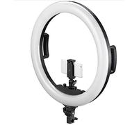 BRESSER STR-48B Bi-Color LED Ring Lamp 48W with Dimmer and Support for Camera and Smartphone