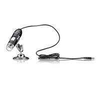 Bresser USB Digital Microscope with 50-1000x Magnification, Dimmable LED Lighting, Full HD Resolution, Includes Stand
