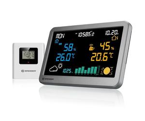 Bresser Wireless Weather Station MeteoTemp TBH with temperature and humidity display, air pressure history, graphical weather forecast