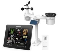 BRESSER WLAN 4CAST MD Wireless Weather Station: 7-Day/24-Hour Forecast, WiFi Connectivity, 7-in-1 Solar Outdoor Sensor, Indoor Climate Monitoring, Expandable with Additional Sensors, App Control