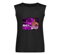BRET The Hitman HART Vest Tank T-Shirt Cotton Men Black Sleeveless Tee L