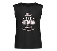 Bret The Hitman Hart Vintage Fight Typ Vest Tank T-Shirt Cotton Men Black Sleeveless Tee M