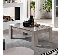 breta high gloss coffee table rectangular in grey marble effect
