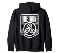 Bretagne Triskel Brittany Celtic Symbol Pride Zip Hoodie