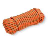BRETANGME Arborist Rope 1/2 Inch × 50 Ft, 48 Strands Braided Polyester Rope for Outdoor Climbing,Camping,Pull,Bundle,Tree Swing,Camping,Rescue, Resistant to UV, Wear and Corrosion of Seawater, Orange